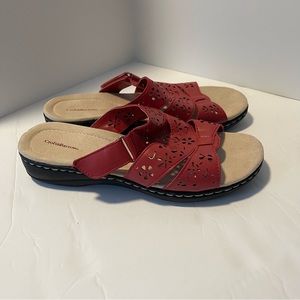 Croft & Barrow Red Wedge Sandal - Size 9 NWOT